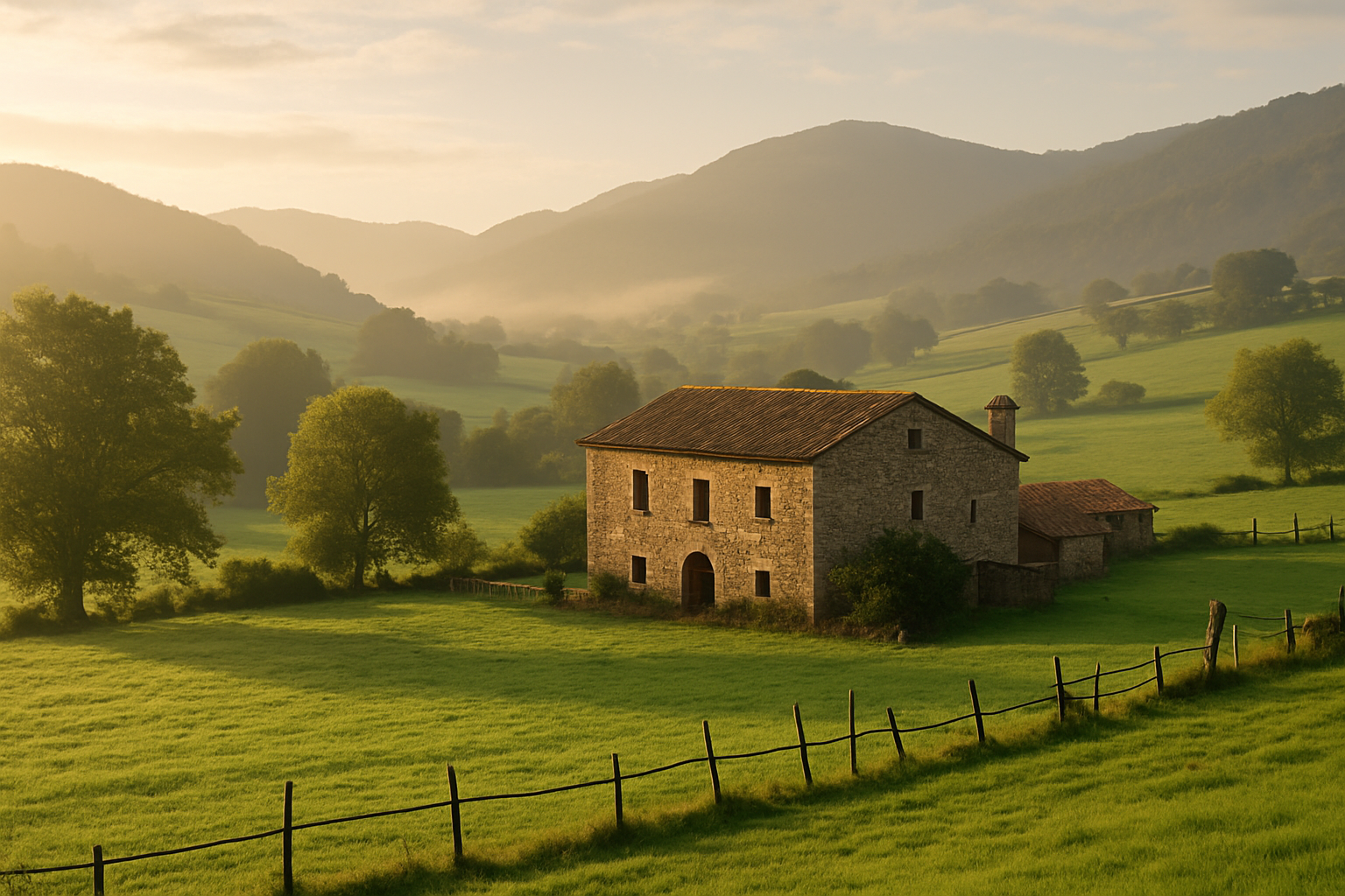 Casa rural con historia entre prados verdes en Cantabria, ideal para una escapada slow